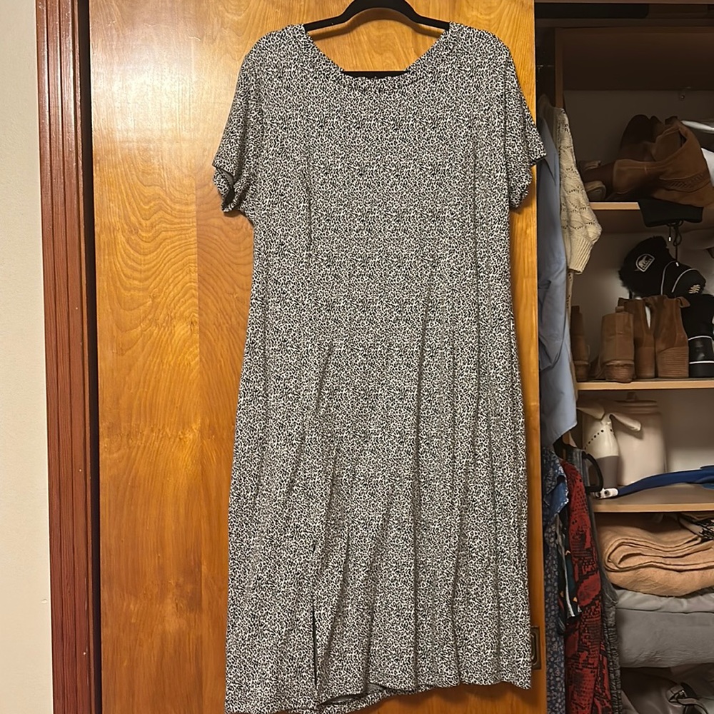 Loft plus midi animal print dress